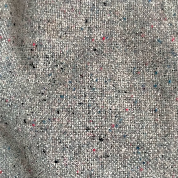 J. Crew Grey Fleck Tweed Wool Blend Paper Bag Waist Mini Skirt Size 6 EUC - Picture 6 of 10